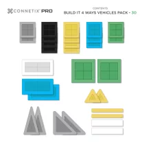   CONNETIX PRO Build It 4 Ways Járművek mágneses építőjáték - 30 db