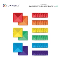 CONNETIX Rainbow Square Pack 42 db