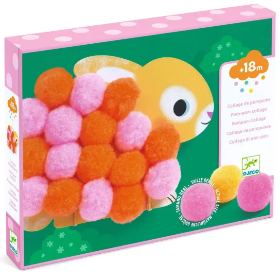 Djeco Pompom-kép készítés - Állatok és pomponok - Animals and Pom-pom Circles Djeco Pompom-kép készítés - Állatok és pomponok - Animals and Pom-pom Circles