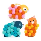 Djeco Pompom-kép készítés - Állatok és pomponok - Animals and Pom-pom Circles Djeco Pompom-kép készítés - Állatok és pomponok - Animals and Pom-pom Circles