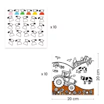   Djeco Meglepetés adagoló színező - Tanya - Coloring dispenser, Farm