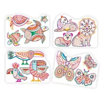 Djeco Meglepetés színező - Vadállatok - Wild families