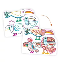 Djeco Meglepetés színező - Vadállatok - Wild families
