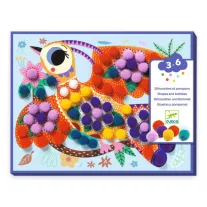   Djeco Pompom-kép készítő - Puha mintázatok - Assortments