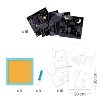   Djeco Lyukasztós képkészítés - Éjszakai állatok - Image reveal