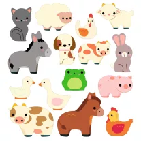   Djeco Matricás foglalkoztató - Állatok a tanyán - Farm animals
