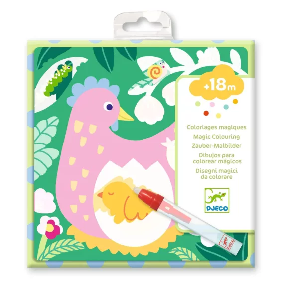 Djeco Vízzel színező készlet - Kukucs! Állatbébik a kertben - Peekaboo! Garden Baby Animals Djeco Vízzel színező készlet - Kukucs! Állatbébik a kertben - Peekaboo! Garden Baby Animals
