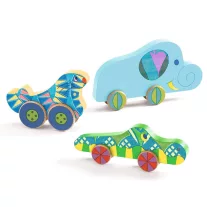   Djeco - Formaillesztő és guruló – Tarka – Puzz and Roll Bariolo