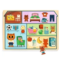 Djeco Formaillesztő, formaberakó - Házban - Puzzlo House