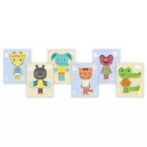   Djeco Mágneses képkirakó - Variációk 12 állatra - Inzebox Mix Animals