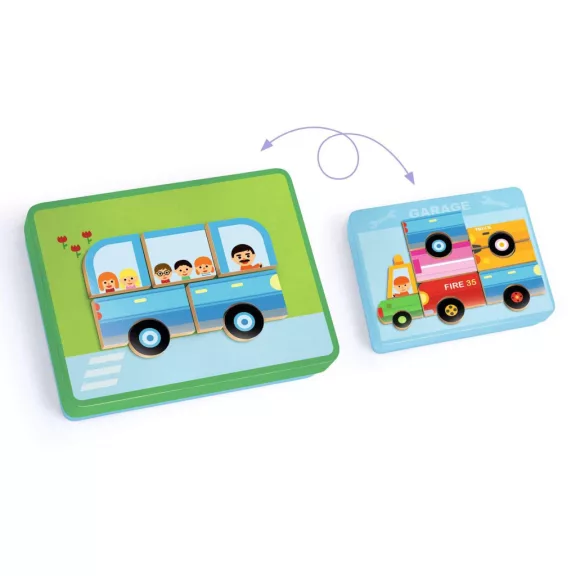 Djeco Mágneses képkirakó - Variációk 12 járműre - Inzebox Vehicles Djeco Mágneses képkirakó - Variációk 12 járműre - Inzebox Vehicles