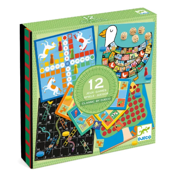 Djeco Társasjáték klasszikus - Társasjáték készlet 4+, 12 játék - Classic box 4+ Djeco Társasjáték klasszikus - Társasjáték készlet 4+, 12 játék - Classic box 4+