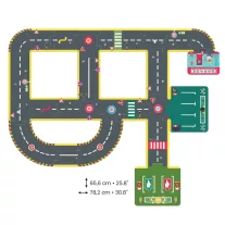   Djeco CRAZY MOTORS autópálya - Városi kőrút - City circuit - Giant puzzle - 26 pcs