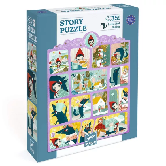 Djeco Mese puzzle - Piroska és a farkas, 35 db-os - Little Red Riding Hood Djeco Mese puzzle - Piroska és a farkas, 35 db-os - Little Red Riding Hood