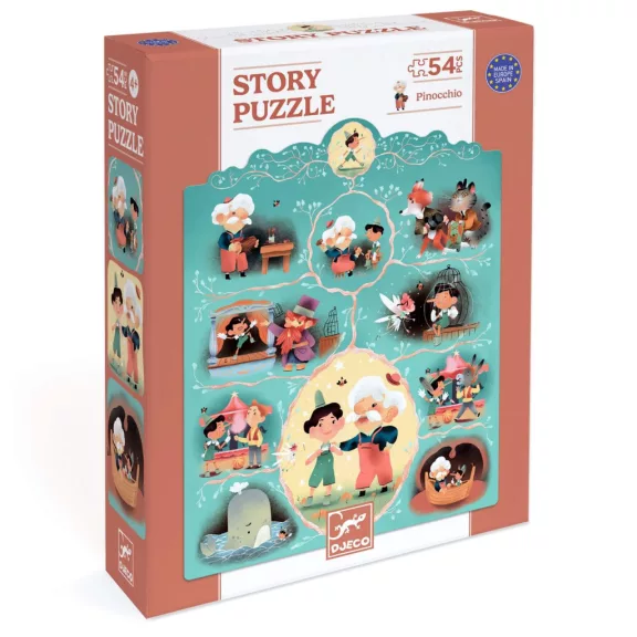 Djeco Mese puzzle - Pinokkió, 54 db-os - Pinocchio Djeco Mese puzzle - Pinokkió, 54 db-os - Pinocchio