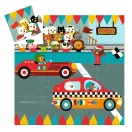 Djeco Formadobozos puzzle - Versenyautó, 16 db-os kirakott kép Djeco Formadobozos puzzle - Versenyautó, 16 db-os kirakott kép