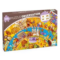   Djeco Megfigyeltető puzzle - Történelem, 350 db-os spirál puzzle - History + booklet