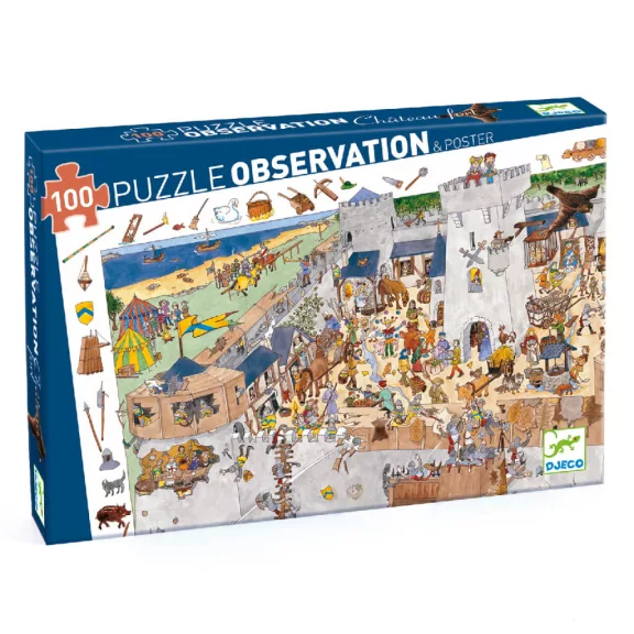 Djeco Megfigyeltető puzzle - Bevehetetlen vár, 100 db-os - Fortified castle Djeco Megfigyeltető puzzle - Bevehetetlen vár, 100 db-os - Fortified castle