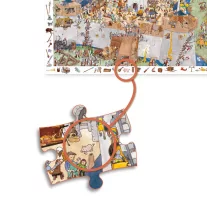   Djeco Megfigyeltető puzzle - Bevehetetlen vár, 100 db-os - Fortified castle