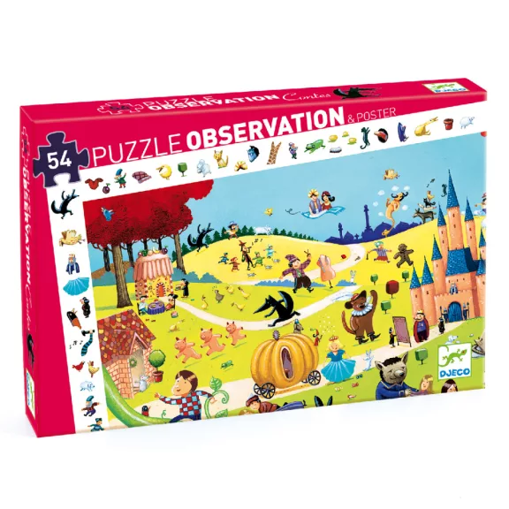 Djeco Megfigyeltető puzzle - Mesék, 54 db-os - Tales Djeco Megfigyeltető puzzle - Mesék, 54 db-os - Tales
