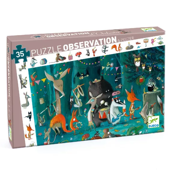 Djeco Megfigyeltető puzzle - Zenekar, 35 db-os - The orchestra Djeco Megfigyeltető puzzle - Zenekar, 35 db-os - The orchestra