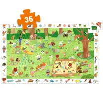   Djeco - Megfigyeltető puzzle – Erdőben, 54 db-os – Observation Forest