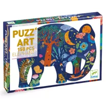 Djeco Művészeti puzzle - Elefánt - 150 db-os - Elephant