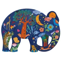 Djeco Művészeti puzzle - Elefánt - 150 db-os - Elephant