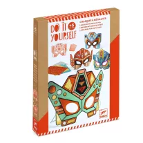   Djeco - Csináld magad! - Fémfóliás Robot arcmaszkok - Super robots