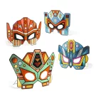 Djeco - Csináld magad! - Fémfóliás Robot arcmaszkok - Super robots Djeco - Csináld magad! - Fémfóliás Robot arcmaszkok - Super robots