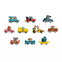 Djeco Párosító puzzle - Autós - Racing cars