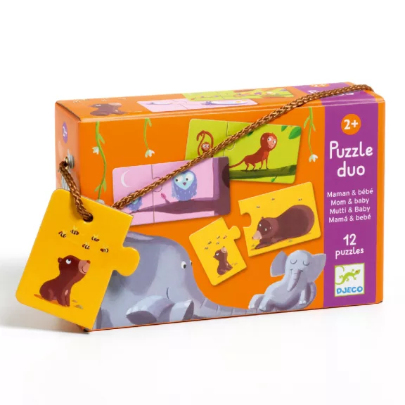 Djeco Párosító puzzle - Mama-baba, 24 db-os - Mom and baby Djeco Párosító puzzle - Mama-baba, 24 db-os - Mom and baby