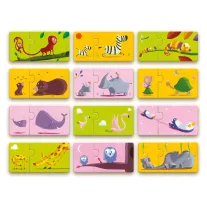   Djeco Párosító puzzle - Mama-baba, 24 db-os - Mom and baby