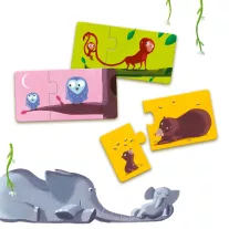   Djeco Párosító puzzle - Mama-baba, 24 db-os - Mom and baby