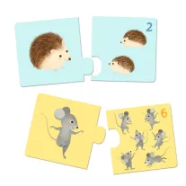 Djeco Baby Animals párosító puzzle Ki a kicsinye