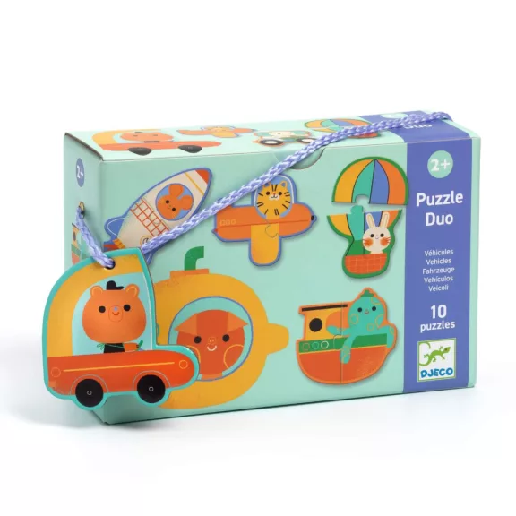 Djeco Párosító puzzle - Járművek, 20 db-os - Duo Vehicles Djeco Párosító puzzle - Járművek, 20 db-os - Duo Vehicles