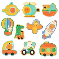   Djeco Párosító puzzle - Járművek, 20 db-os - Duo Vehicles