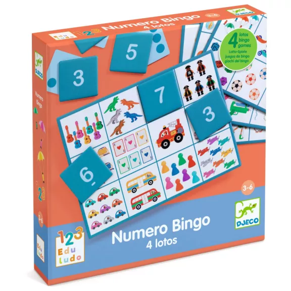 Djeco Fejlesztő játék - Számos bingó - Numero Bingo Djeco Fejlesztő játék - Számos bingó - Numero Bingo