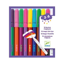   Djeco Filctoll készlet - Mágikus filctollak, 9 szín és 1 színváltó
