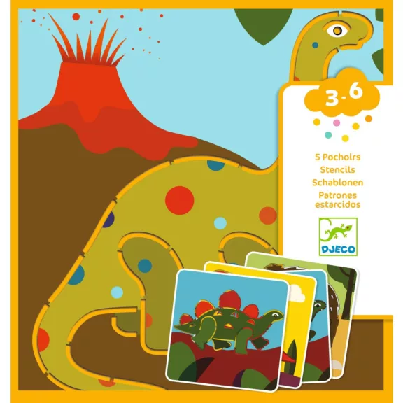 Djeco Rajzsablonok - Dínók - Dinosaurs Djeco Rajzsablonok - Dínók - Dinosaurs