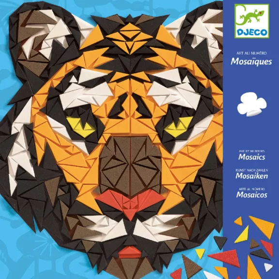 Djeco - Mozaikkép készítés - Vadállatok - Khan Djeco - Mozaikkép készítés - Vadállatok - Khan