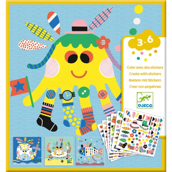 Djeco - Matricázó képkészítés - Tengeri lények - Sea creatures Djeco - Matricázó képkészítés - Tengeri lények - Sea creatures