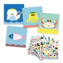   Djeco - Matricázó képkészítés - Tengeri lények - Sea creatures
