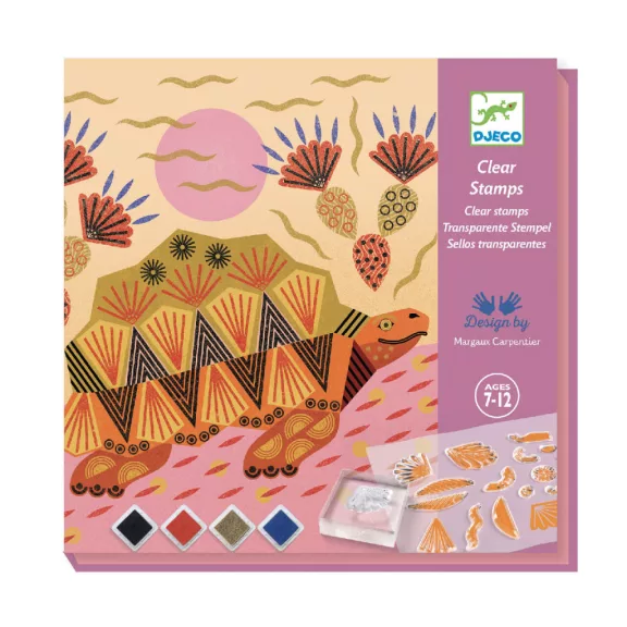 Djeco - Kreatív nyomdakészlet - Minták és állatok - Patterns and animals Djeco - Kreatív nyomdakészlet - Minták és állatok - Patterns and animals