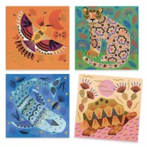   Djeco - Kreatív nyomdakészlet - Minták és állatok - Patterns and animals