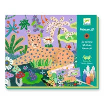   Djeco - Művészeti műhely - Festés kiemelkedően - Trópusi erdő - Tropical forest