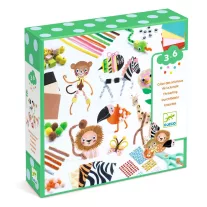   Djeco - Kreatív készlet - Vadon élő állatok - Jungle Animal Creation Box