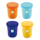 Djeco Gyurma - Pillegyurma 4 színben - 4 tubs of play dough, Plain flour
