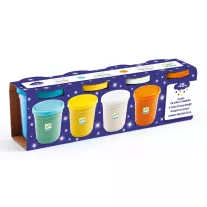   Djeco Gyurma - Pillegyurma, 4 csillámos szín - 4 pots of glittery play dough