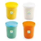 Djeco Gyurma - Pillegyurma, 4 csillámos szín - 4 pots of glittery play dough